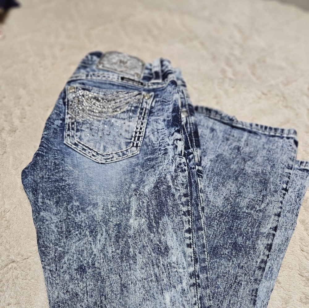 Miss Me Blue Acid Wash Jeans